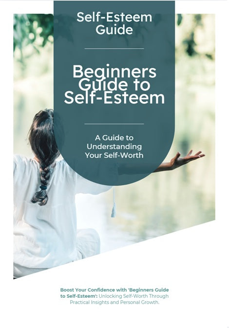 Book cover of 'Beginners Guide to Self-Esteem' with a blurred background